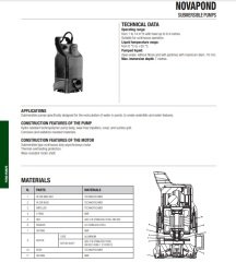 Dab  NOVAPOND 550 M    0.55kW 220V   Bahçe ve Süs Havuzları İçin Pompa