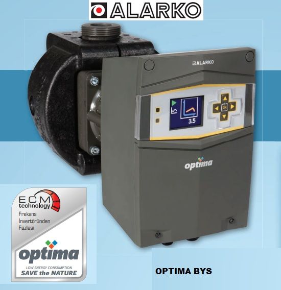 Alarko OPTIMA BYS 3/12-180   Dişli Tip Frekans Kontrollü Sirkülasyon Pompası  - Grafik Ekran