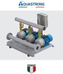 Aquastrong  DC3 EDX 32-220       3X2.2kW 380V  Üç Pompalı Yatay Paket Hidrofor