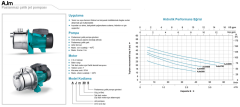 Leo AJM-30S  0.4hp 220v Paslanmaz Gövdeli Jet Pompa