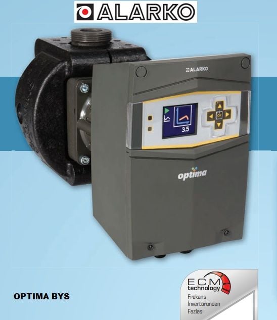 Alarko OPTIMA BYS 3/7-180   Dişli Tip Frekans Kontrollü Sirkülasyon Pompası  -  Ekransız