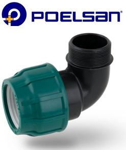 Poelsan 75x 2 1/2'' Kablin Erkek Dirsek