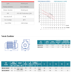 Empo EM-SL 200T 2hp 380v Tek Fanlı Santrifüj Pompa