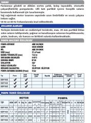 SUMAK, SDT 10/2, 380V, 1HP, PASLANMAZ FOSEPTİK DALGIÇ POMPA