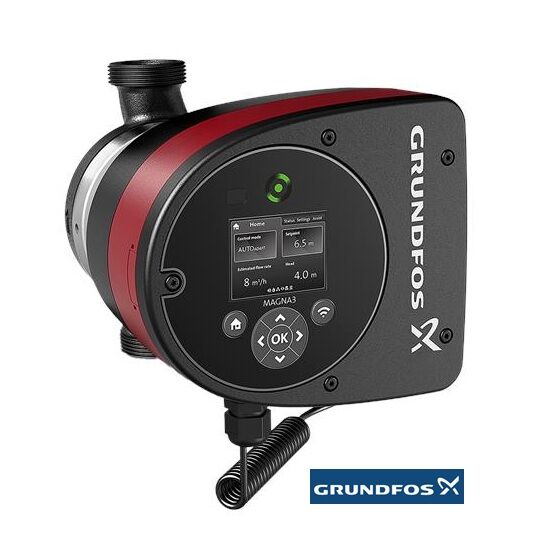 Grundfos MAGNA3 32-60 180mm DN32 PN10 Döküm Gövdeli Dişli Tip Frekans Konvertörlü Sirkülasyon Pompası - 97924255