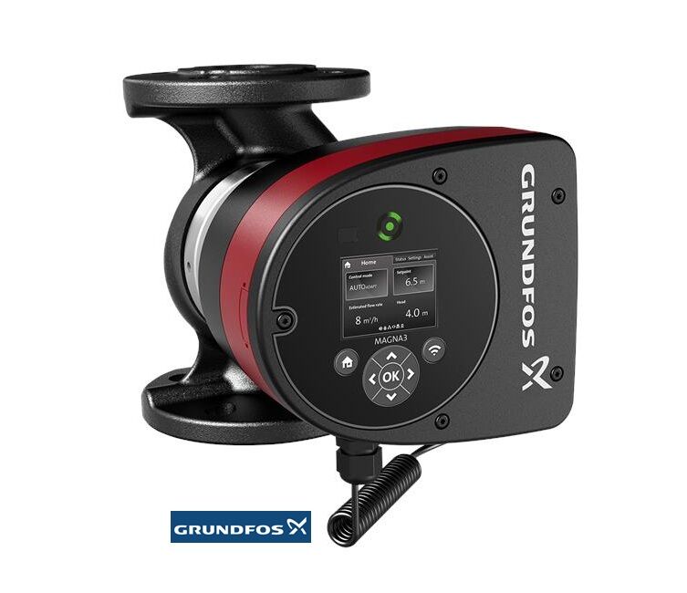 Grundfos MAGNA3 40-40 F 220mm DN40 PN6/10 Döküm Gövdeli Flanşlı Tip Frekans Konvertörlü Sirkülasyon Pompası - 97924266