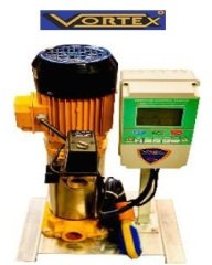 Vortex VKP VD S/S  7-07 T    3Hp 380V  Tanksız Tek Pompalı Paslanmaz Çelik Fanlı Paket Hidrofor