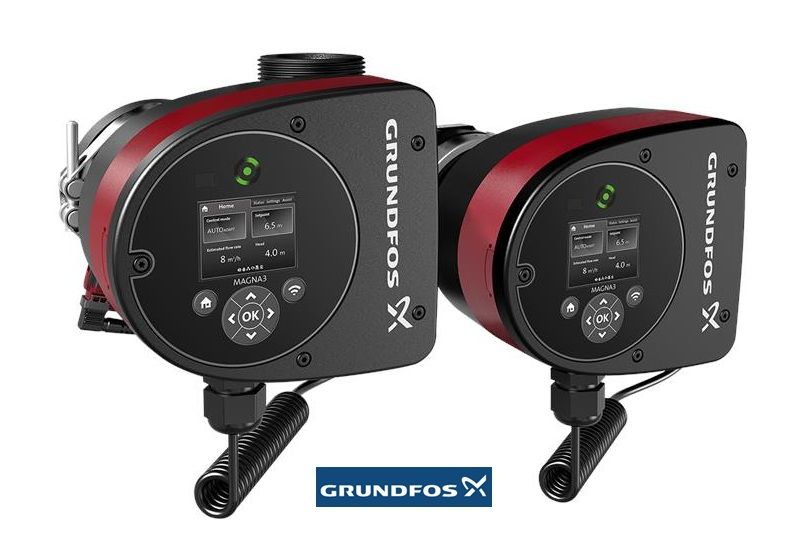 Grundfos MAGNA3 D 32-40 180mm DN32 PN10 Döküm Gövdeli Dişli İkiz Tip Frekans Konvertörlü Sirkülasyon Pompası - 97924449