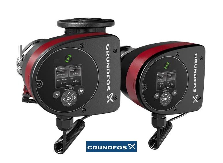 Grundfos MAGNA3 D 32-100 F 220mm DN32 PN6/10 Döküm Gövdeli Flanşlı İkiz Tip Frekans Konvertörlü Sirkülasyon Pompası - 97924453