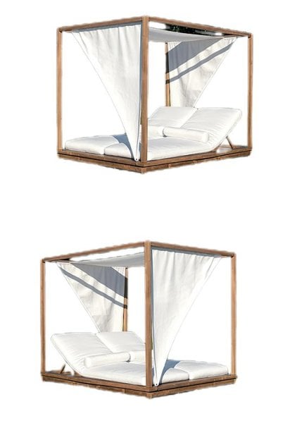 Island Wooden Sunbed