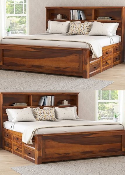 Diamond Wooden Bed