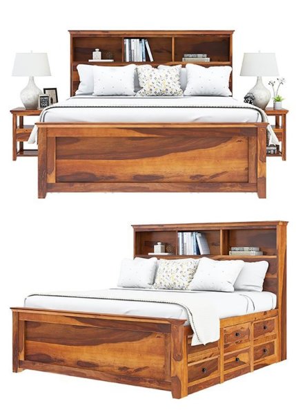 Diamond Wooden Bed