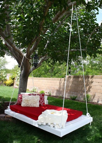 Weedy Wooden Swing