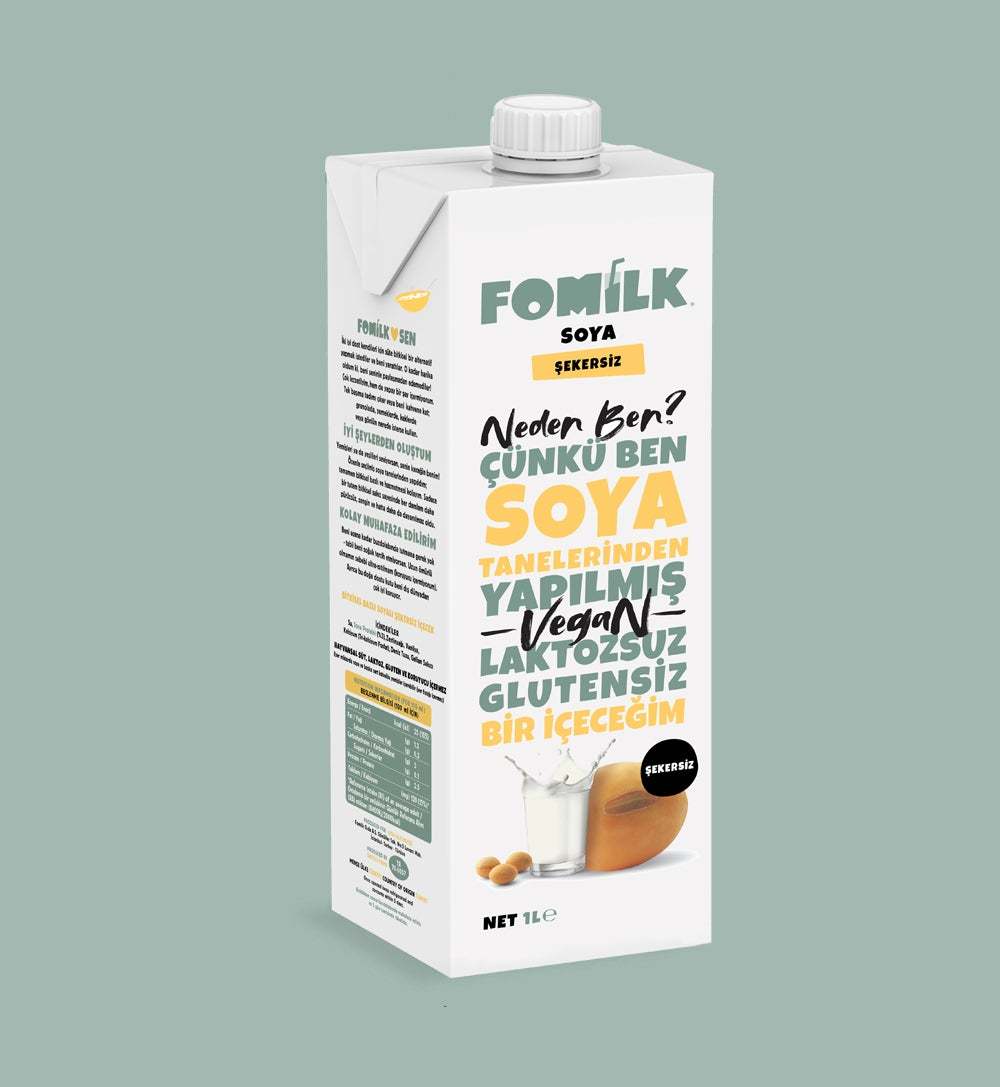 FOMİLK SOYA SÜTÜ ŞEKERSİZ 1 LT