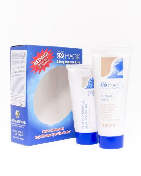 Dead Sea Spa Magik Sunsafe Spf50 75 ml. (50 ml. Rich Moustrizer Hediyeli)