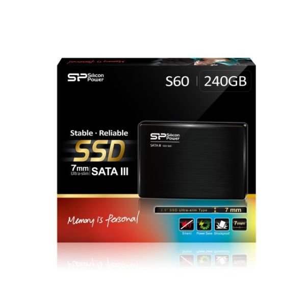 SP240GBSS3S60S25 SILICON POWER 240 GB SLIM S60 2.5'' SATA III SSD