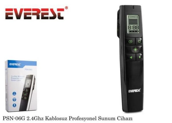 PSN-06G 2.4GHz Presenter Lazer Siyah USB Kumanda