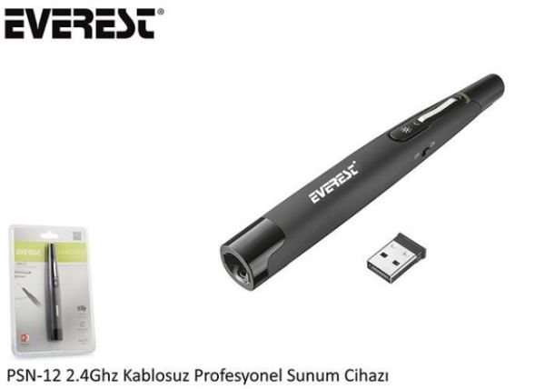 PSN-12 2.4GHZ Kablosuz Profesyonel USB Sunum Kumandası