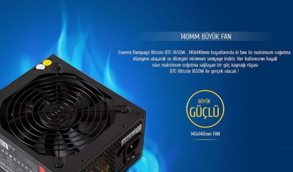 BTC-1650 Rampage BTC-1650 1650W Bitcoin Power Supply