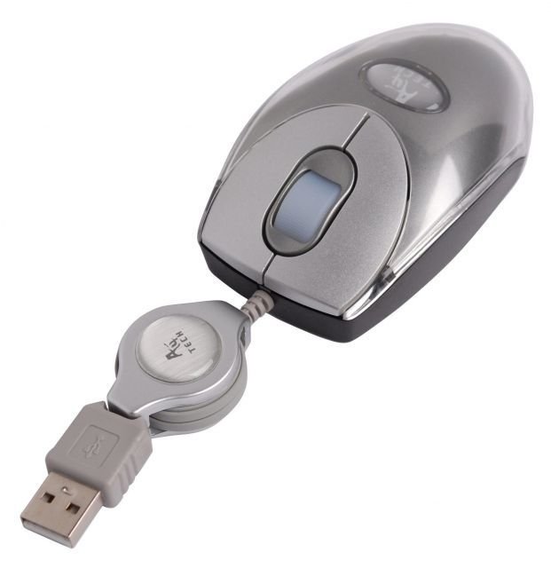 BW-18K-3 Kablolu,USB,800DPI Makaralı Mini Optik Gri Mouse
