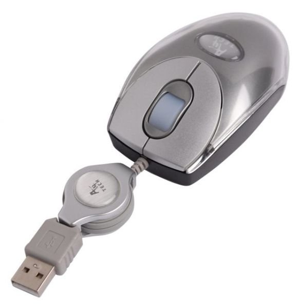 BW-18K-3 Kablolu,USB,800DPI Makaralı Mini Optik Gri Mouse