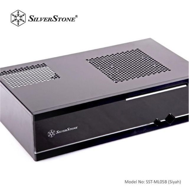 SST-ML05B Milo Serisi 2xUSB3.0 Slim HTPC Siyah Micro ATX Kasa