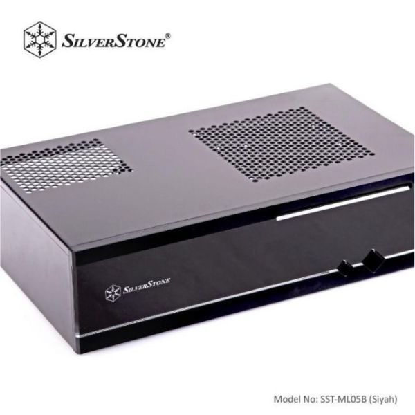 SST-ML05B Milo Serisi 2xUSB3.0 Slim HTPC Siyah Micro ATX Kasa