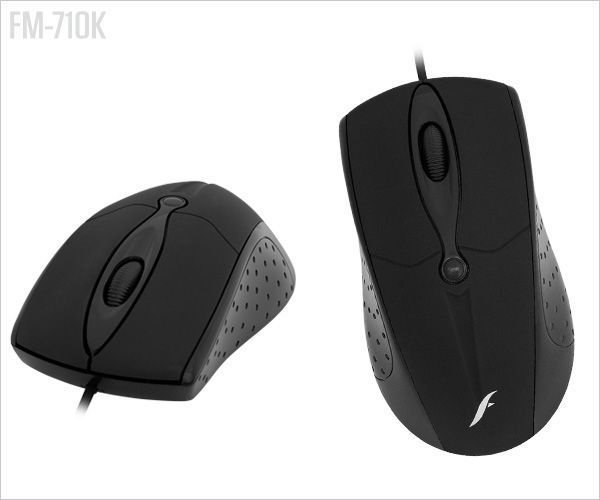 FM-710K Kablolu,USB,3B+1,800 DPI,Optik Siyah Mouse