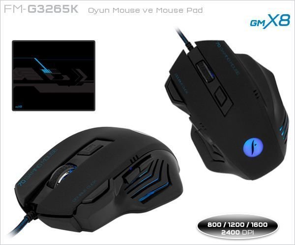 FM-G3265K FRISBY FM-G3265K Gaming Mouse + Pad