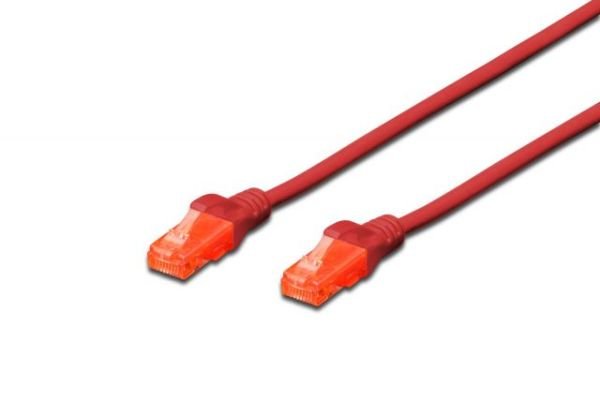 DK-1617-050-R CAT6 5M U-UTP Awg 26/7 Kırmızı Patch Network Kablosu