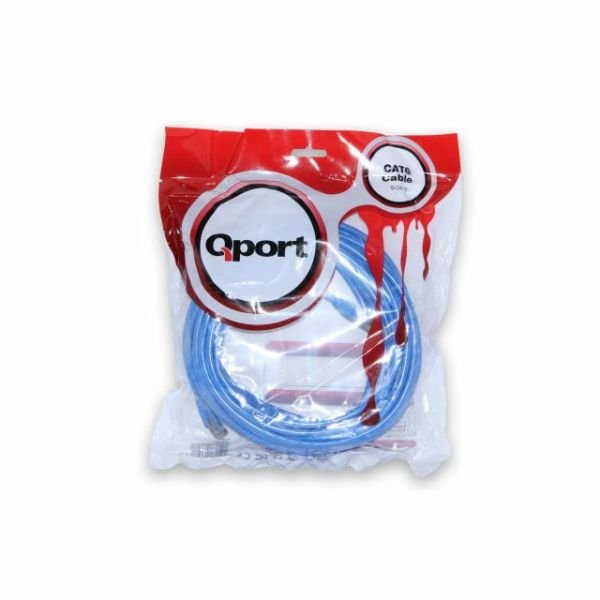 Q-CAT15 CAT6 15M Mavi Patch Network Kablosu Mavi