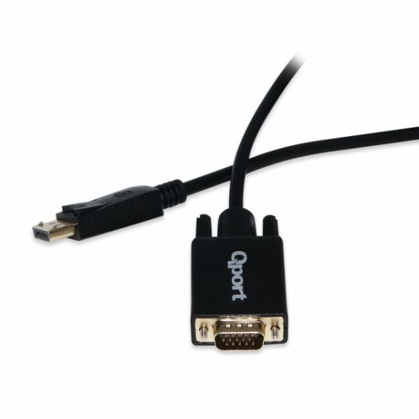 Q-DPV Display Port(M) To VGA(M) 1.8M Kablo Çevirici