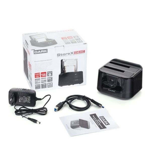 DK-AC-DSD24C 2 x 2.5''/3.5'' USB 3.0 Dual SATA Docking Station
