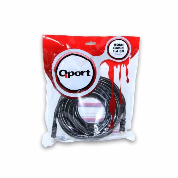 Q-HDMI10 10M v1.4 3D Ağ Destekli Altın Uçlu HDMI Görüntü Kablo