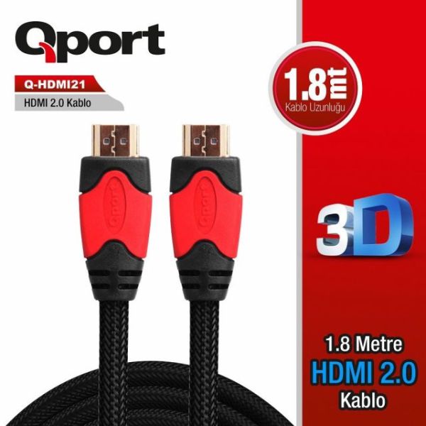Q-HDMI21 1.8M v2.0 HDMI Kablo