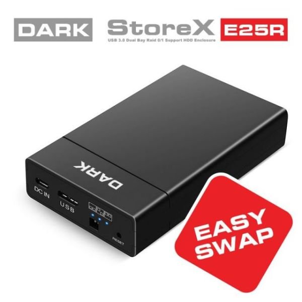 DK-AC-DSE25R 2 X 2.5'' HDD/SSD/ DESTEKLİ USB3.0 RAİD 0/1 DİSK KUTUSU