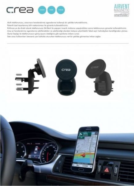 8697863931549 Crea Smart Holder Mıknatıslı Araç İçi Tutucu