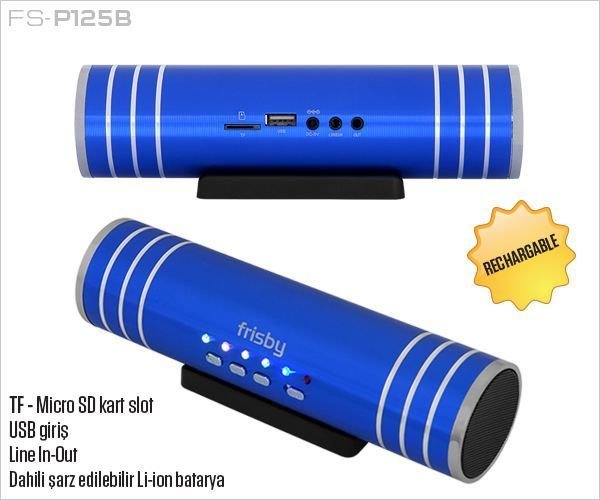 FS-P125B FS-P125B MAVİ USB TF/SD PORTABLE SPEAKER