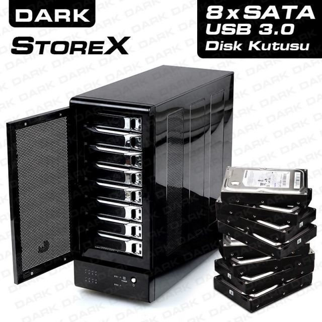 DK-AC-DSX81U3 8 Disk Destekli ,StoreX.D80 ,USB 3.0 Hot Swap Disk Kulesi