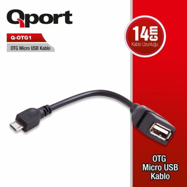 Q-OTG1 Telefon Tablet Uyumlu Micro USB2.0 OTG Çevirici Kablo