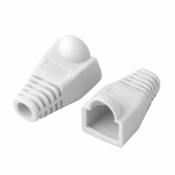 Q-P5B RJ45 KONNEKTÖR KILIFI - PLUG BOOT 50'Lİ PAKET BEYAZ - CAT5 - CAT6 - CAT7