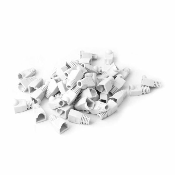 Q-P5B RJ45 KONNEKTÖR KILIFI - PLUG BOOT 50'Lİ PAKET BEYAZ - CAT5 - CAT6 - CAT7