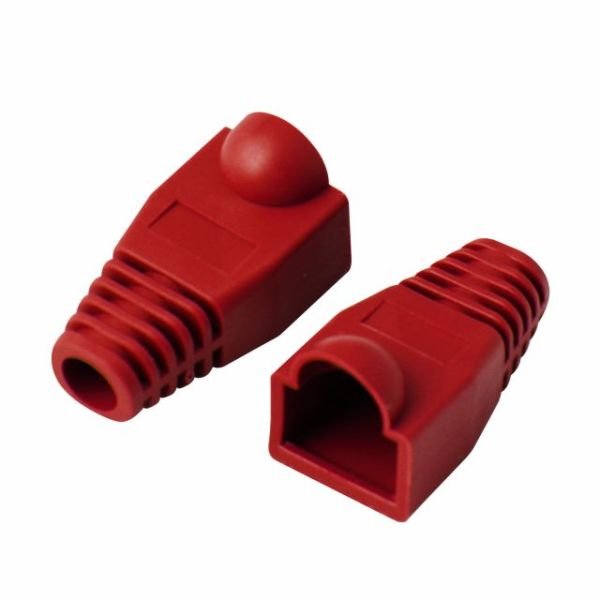 Q-P5K RJ45 KONNEKTÖR KILIFI - PLUG BOOT 50'Lİ PAKET KIRMIZI - CAT5-CAT6 - CAT7