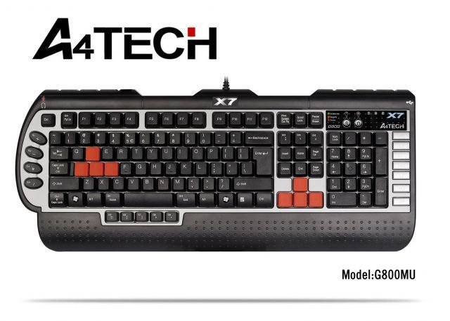 X7-G800V USB,Q Türkçe,Multimedya Gri,Siyah Gamer Klavye