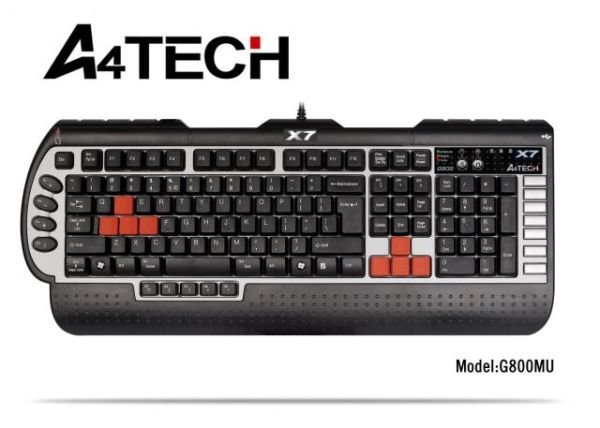 X7-G800V USB,Q Türkçe,Multimedya Gri,Siyah Gamer Klavye