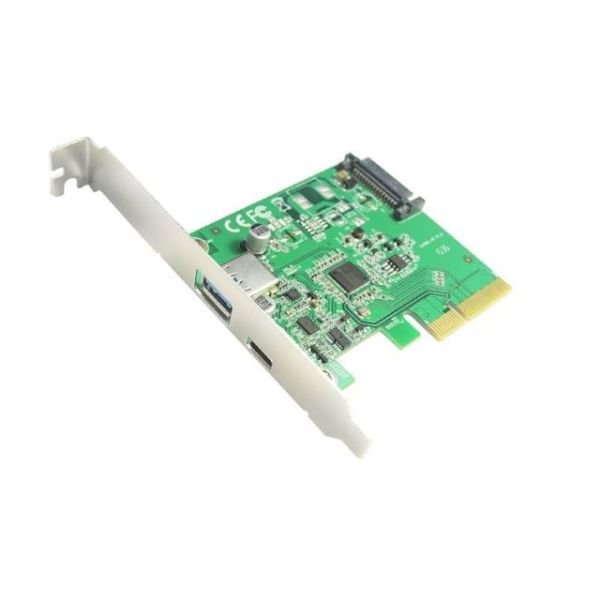 DK-AC-U31P Çift USB3.1 Type-C + Type-A Portlu PCI Express Kart