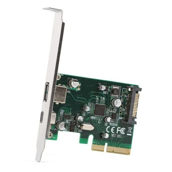 DK-AC-U31P Çift USB3.1 Type-C + Type-A Portlu PCI Express Kart