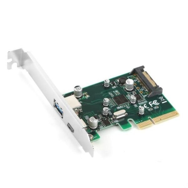 DK-AC-U31P Çift USB3.1 Type-C + Type-A Portlu PCI Express Kart