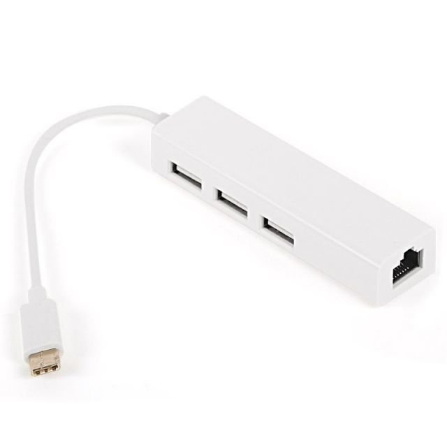 DK-AC-U31X23L USB3.1 Type-C - 3xUSB2.0 HUB+ 10/100 Ethernet Dönüştürücü