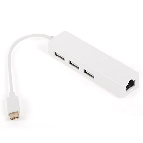 DK-AC-U31X23L USB3.1 Type-C - 3xUSB2.0 HUB+ 10/100 Ethernet Dönüştürücü